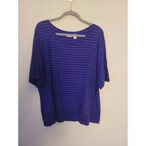 New Chico's Illusion Stripe Ainsley Top Sz 4 US 2X